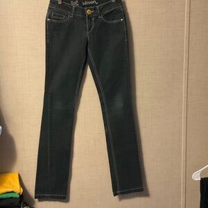 Kitson Dark Gray Women's Straight Leg Jeans